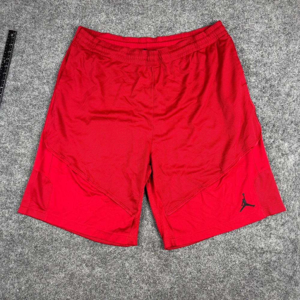Jordan Athletic Shorts Mens Size XXL Red Mesh Jumpman Basketball Good
